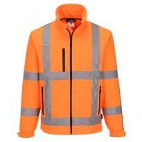 Portwest R462 Warnschutz-Arbeitsjacke Softshell, wasserdicht, Stretch, mit mehreren Taschen