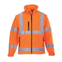 Portwest S428 Warnschutz Arbeitsjacke Mehrtaschen 2 IN 1 Wasserdicht Stretch 2