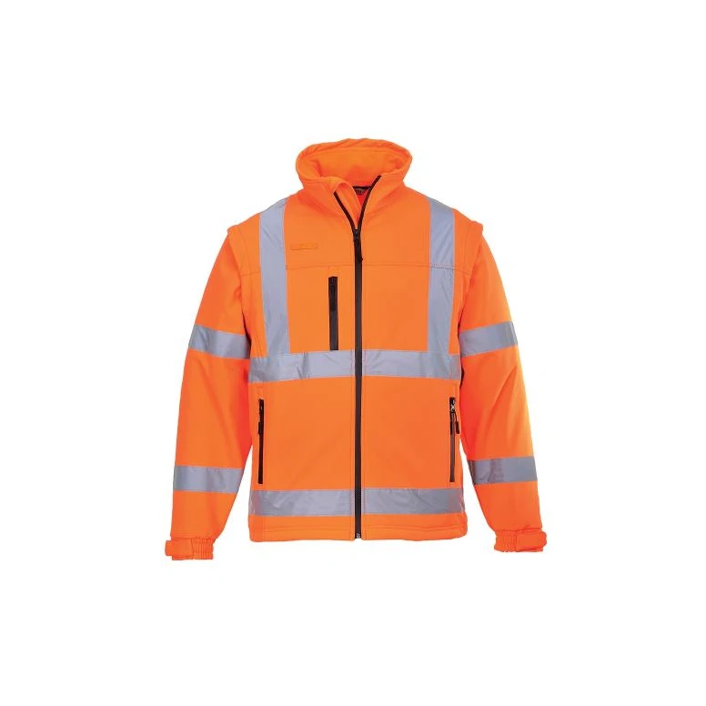 Portwest S428 Warnschutz Arbeitsjacke Mehrtaschen 2 IN 1 Wasserdicht Stretch