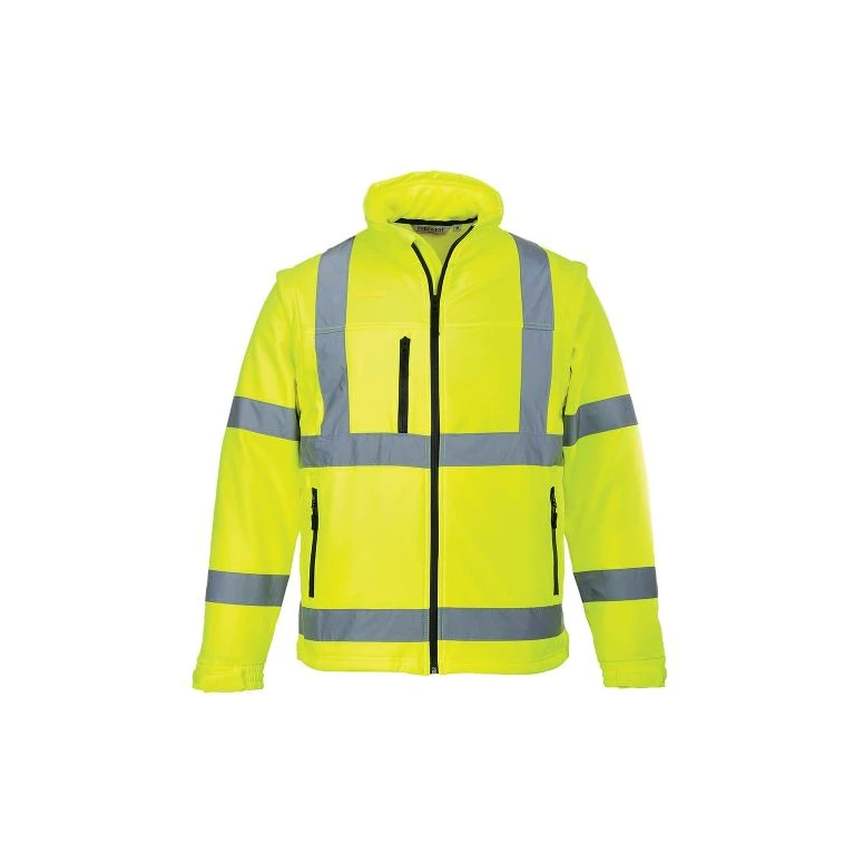 Portwest S428 Warnschutz Arbeitsjacke Mehrtaschen 2 IN 1 Wasserdicht Stretch