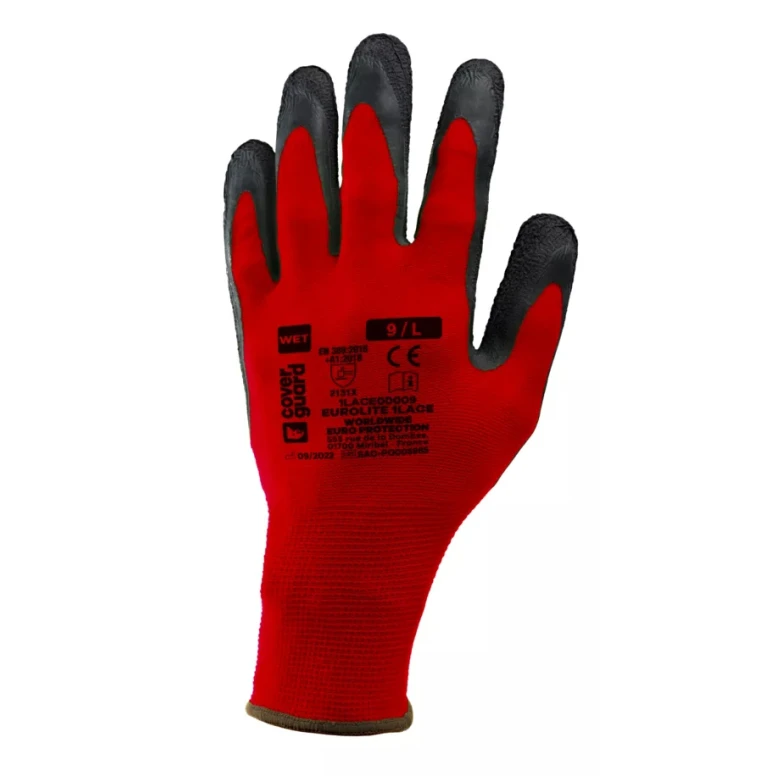 10 Paar - Arbeitshandschuhe Coverguard aus Latex Eurolite 1LACE0P Mechanische Risiken