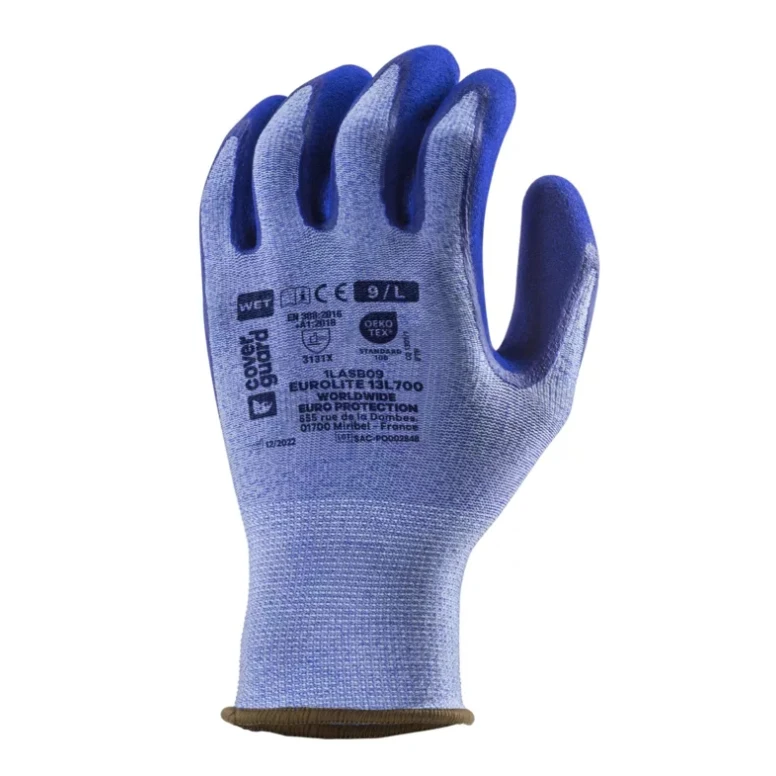 10 Paare - Coverguard Arbeitshandschuhe aus Latex Eurolite 1LASB Mechanische Risiken