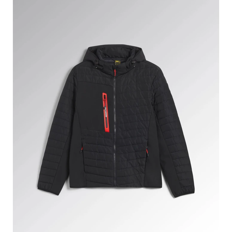Softshell-Arbeitsjacke mit Mehreren Taschen Kapuze und Vollständigem Reißverschluss Diadora Ducati 702.181809