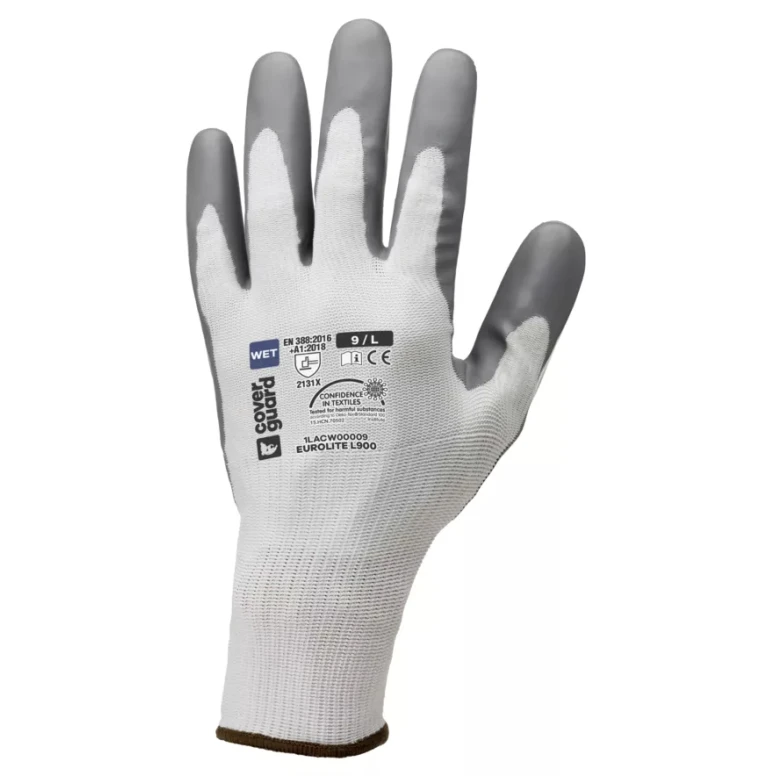 10 Paar - Coverguard Arbeitshandschuhe aus Latex Eurolite 1LACW00 Mechanische Risiken