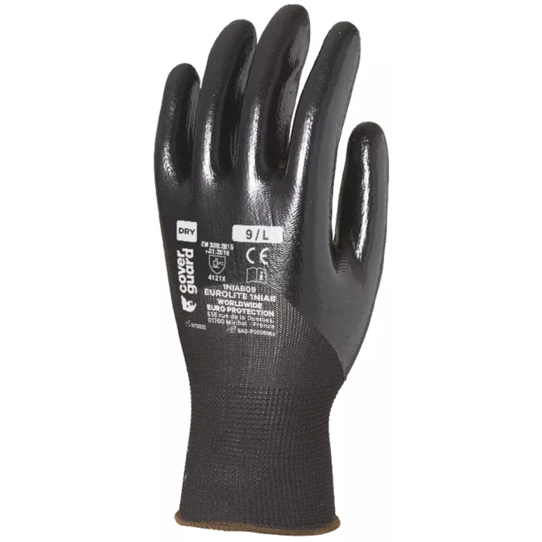 12 Paar - Arbeitshandschuhe Coverguard aus Nitril Eurolite 1NIAB Mechanische Risiken