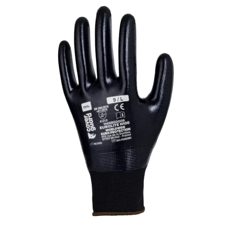 12 Paar - Coverguard Nitril-Arbeitshandschuhe Eurolite 1NISB00 mechanische Risiken