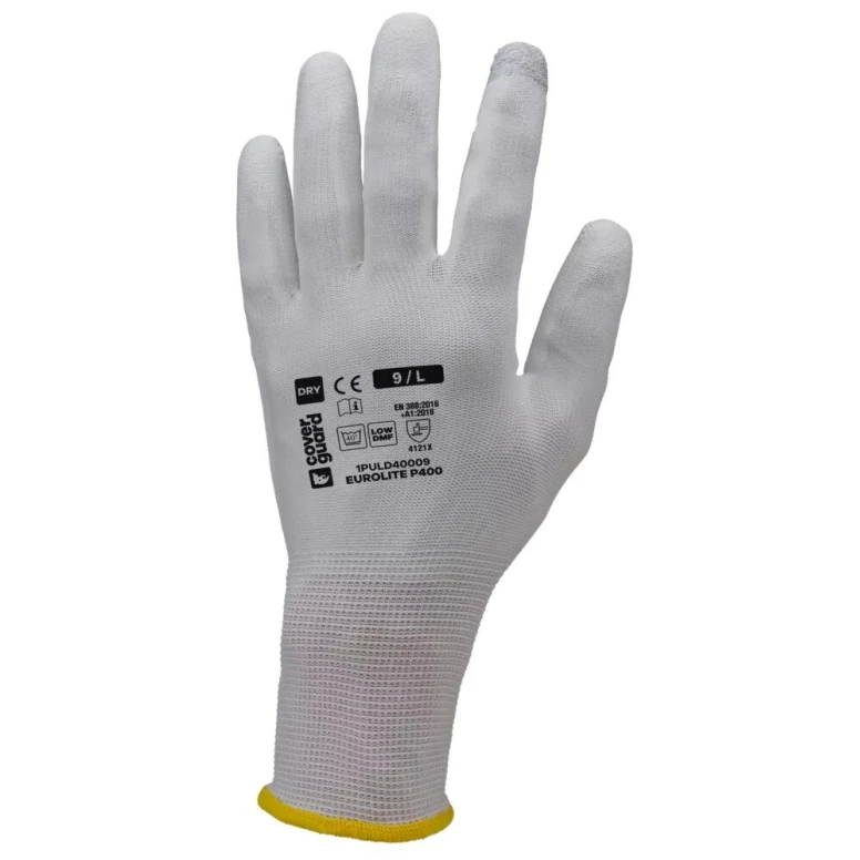 10 Paar - Arbeitshandschuhe Coverguard aus Polyurethan Eurolite 1PULD40 Mechanische Risiken