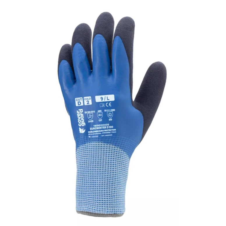 5 Paar - Coverguard Arbeitshandschuhe Aus Latex Eurowinter 1WIND0 Kälteschutz