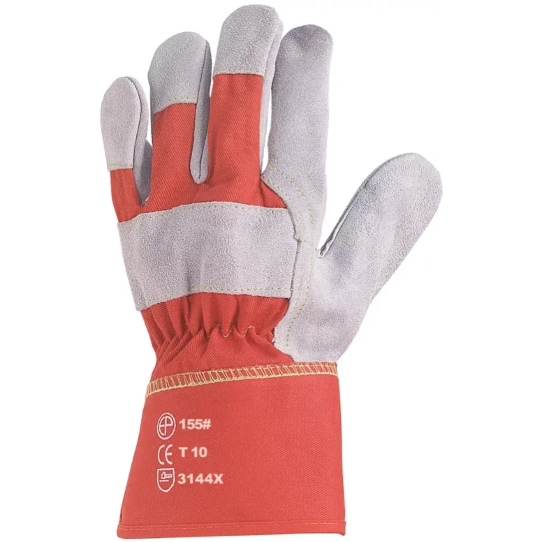 60 Stück - Arbeitshandschuhe Coverguard aus Leder Eurostrong MO155 mechanische Risiken