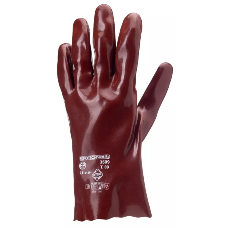 10 Paar - Arbeitshandschuhe Coverguard aus PVC Eurochem MO3510 Chemisches Risiko