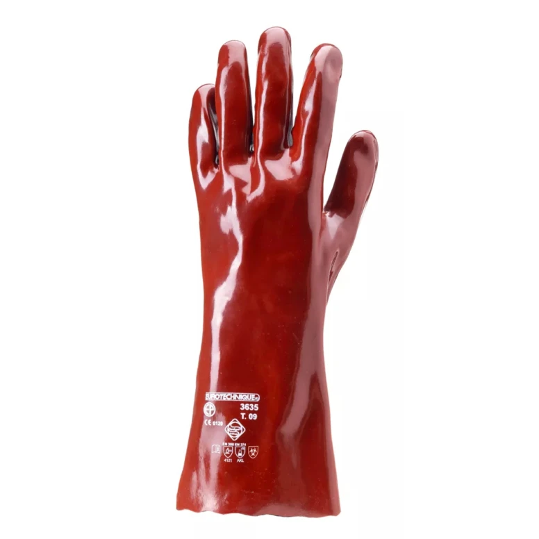 10 Paar - Arbeitshandschuhe Coverguard aus PVC Eurochem MO3636 Chemisches Risiko