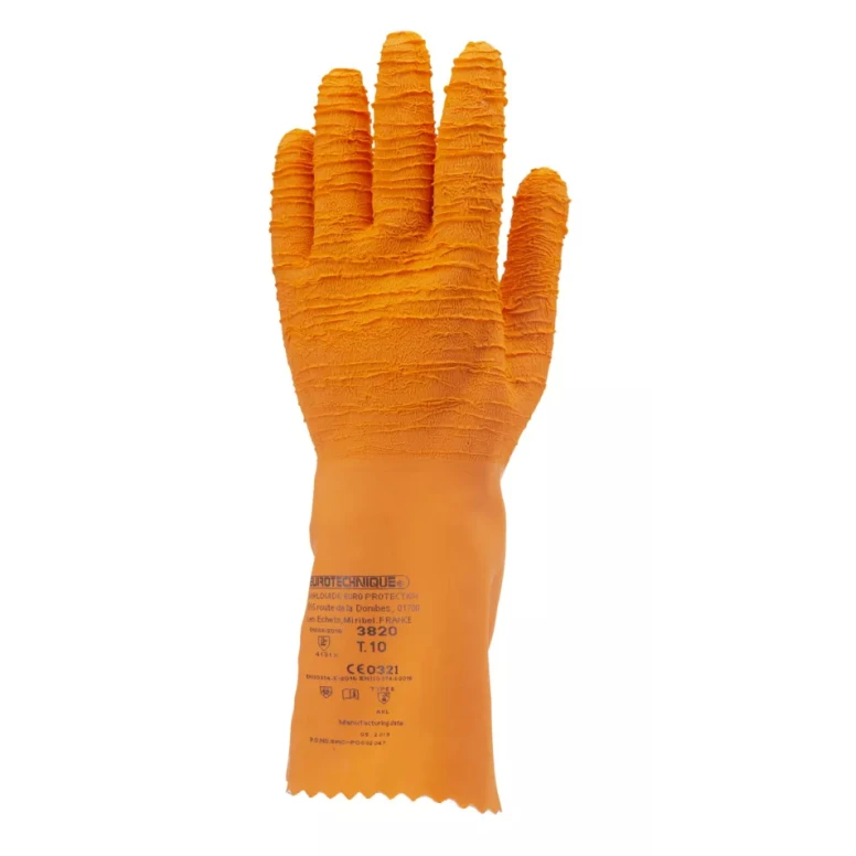 12 Paar - Arbeitshandschuhe Coverguard aus Latex Eurostrong MO3820 Chemisches Risiko
