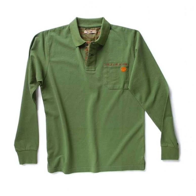 Arbeits Polo Dike 100% Baumwolle mit langen Ärmeln und Brusttasche 92122