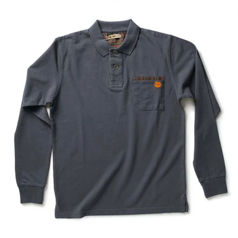 Arbeits Polo Dike 100% Baumwolle mit langen Ärmeln und Brusttasche 92122