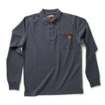 Arbeits Polo Dike 100% Baumwolle mit langen Ärmeln und Brusttasche 92122