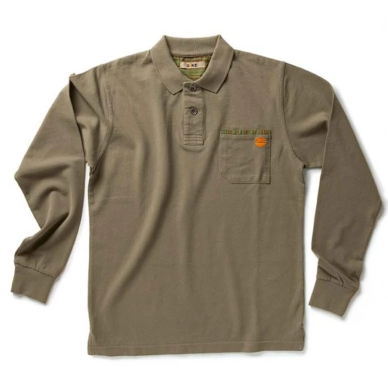 Arbeits Polo Dike 100% Baumwolle mit langen Ärmeln und Brusttasche 92122