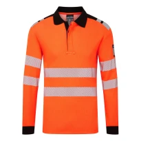 Portwest FR734 Warnschutz-Arbeits Polo Langarm flammhemmend