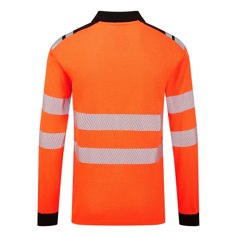 Portwest FR734 Warnschutz-Arbeits Polo Langarm flammhemmend