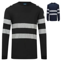 Portwest FR732 Arbeits-Shirt hohe Sichtbarkeit langarm flammhemmend