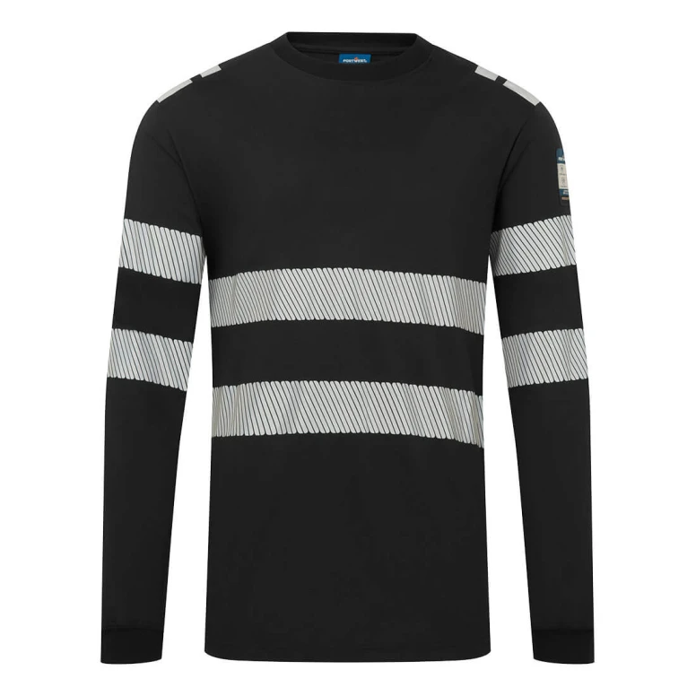 Portwest FR732 Arbeits-Shirt hohe Sichtbarkeit langarm flammhemmend