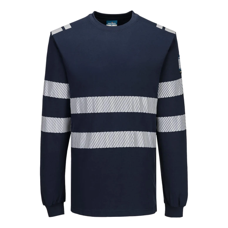 Portwest FR732 Arbeits-Shirt hohe Sichtbarkeit langarm flammhemmend