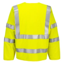 Portwest FR616 Arbeitsweste hohe Sichtbarkeit langarm mit Reißverschluss antistatisch 2