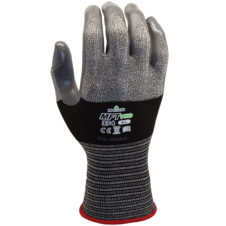 12 Paare - Showa Handschuhe beschichtet mit Nitril 374 MFT PRO