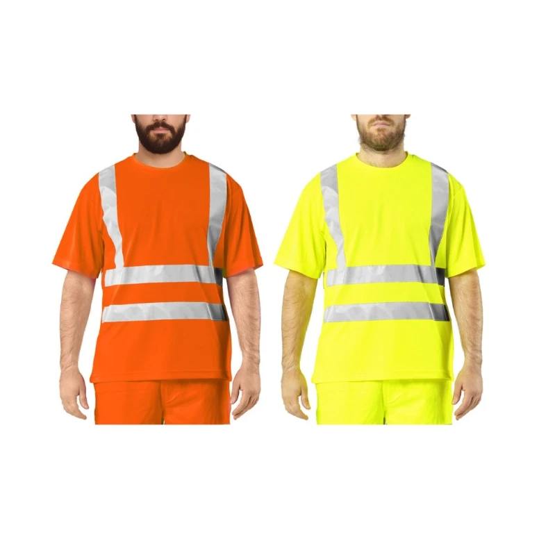 Arbeits T Shirt Warnschutz Issa Line Basic Tee Hi Vi 08183NTS