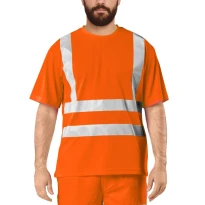 Arbeits T Shirt Warnschutz Issa Line Basic Tee Hi Vi 08183NTS