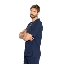 Arbeitskasack Herren Kurzarm Dr Blue Siggi Carter - 04CS1864