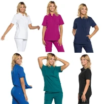 Arbeitskasack Damen Kurzarm Dr Blue Siggi Lesly - 04CS1866