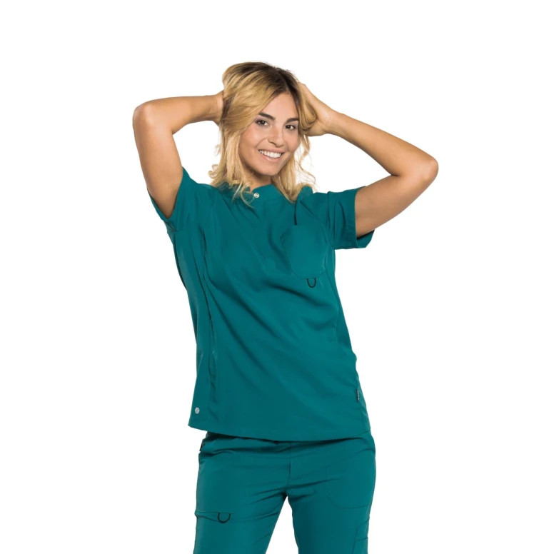 Arbeitskasack Damen Kurzarm Dr Blue Siggi Lesly - 04CS1866