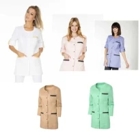 Arbeitsbluse Molinel Carole CAROLEMTLA/CH Multitaschen Damen Kosmetikerin Mit umwandelbaren Ärmeln