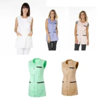Arbeitsbluse Molinel Carole CAROLESMBC/MI Multitaschen Damen Kosmetikerin Ohne Ärmel