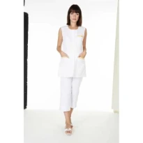 Arbeitsbluse Molinel Carole CAROLESMBC/MI Multitaschen Damen Kosmetikerin Ohne Ärmel