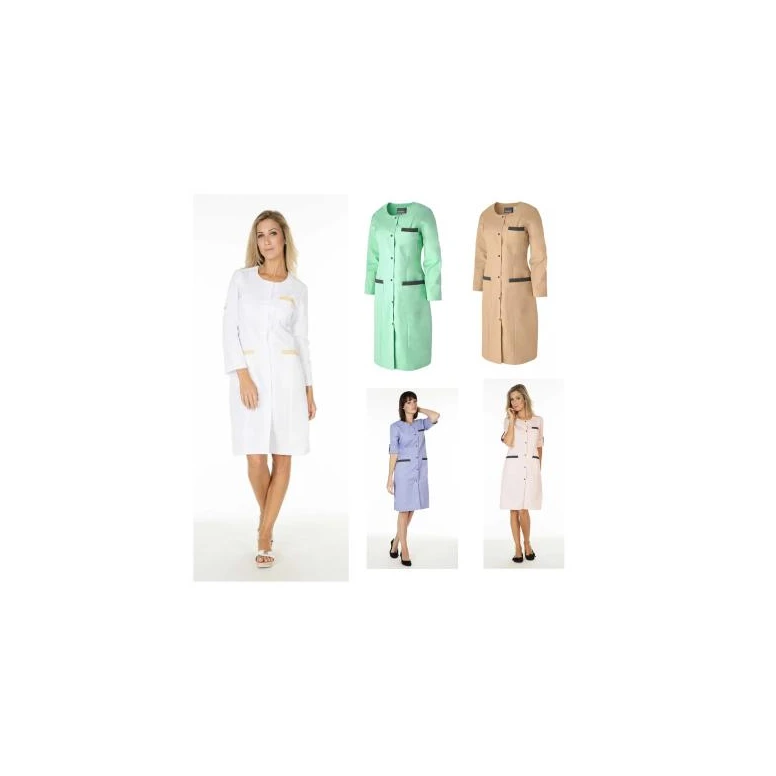 Arbeitsbluse Molinel Caroline CAROLINEMTBC/M Multitaschen Lang Damen Reinigung Wellness Mit umwandelbaren Ärmeln