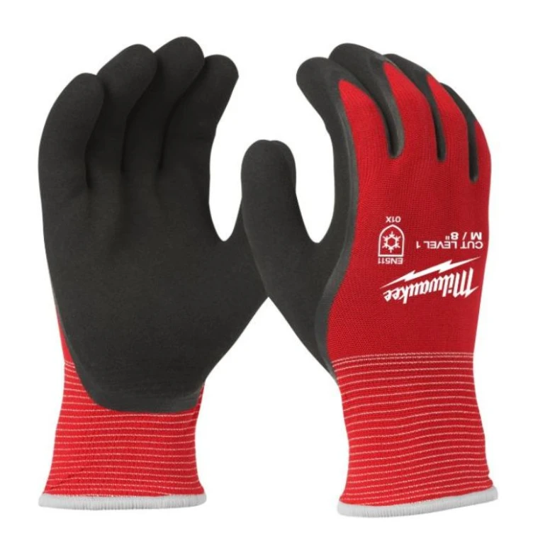 12 Paar - Arbeitshandschuhe Latexbeschichtet CAT. Schnitt A Milwaukee 4932471606