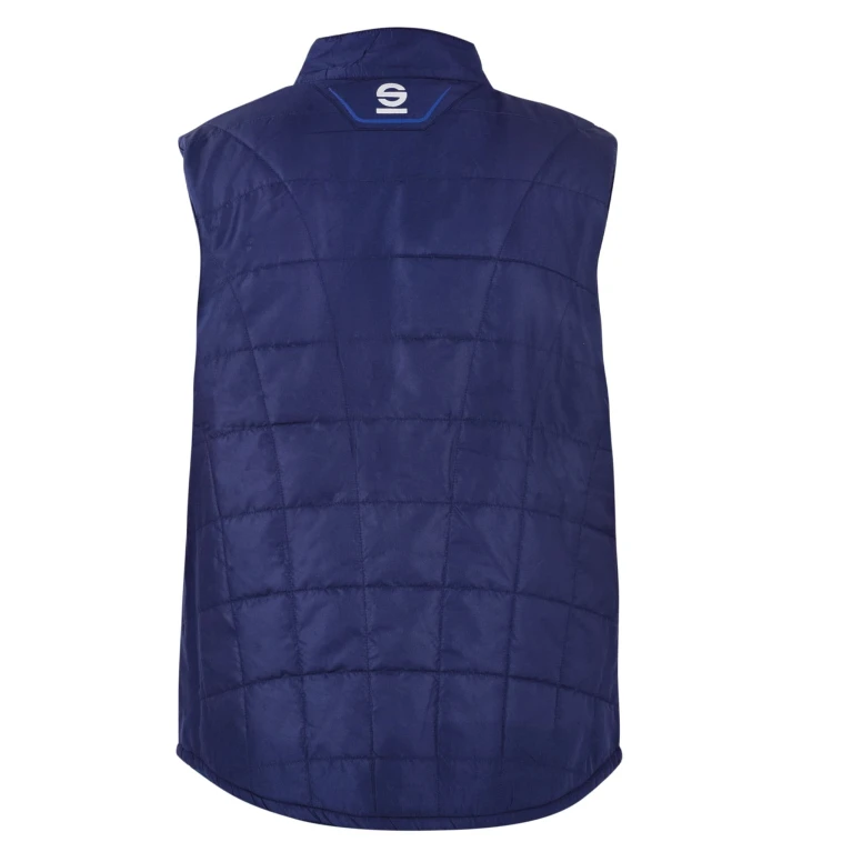 Sparco PARAMOUNT Arbeitsweste mit Innenfutter aus Winter-Fleece und mehreren Taschen – Blau