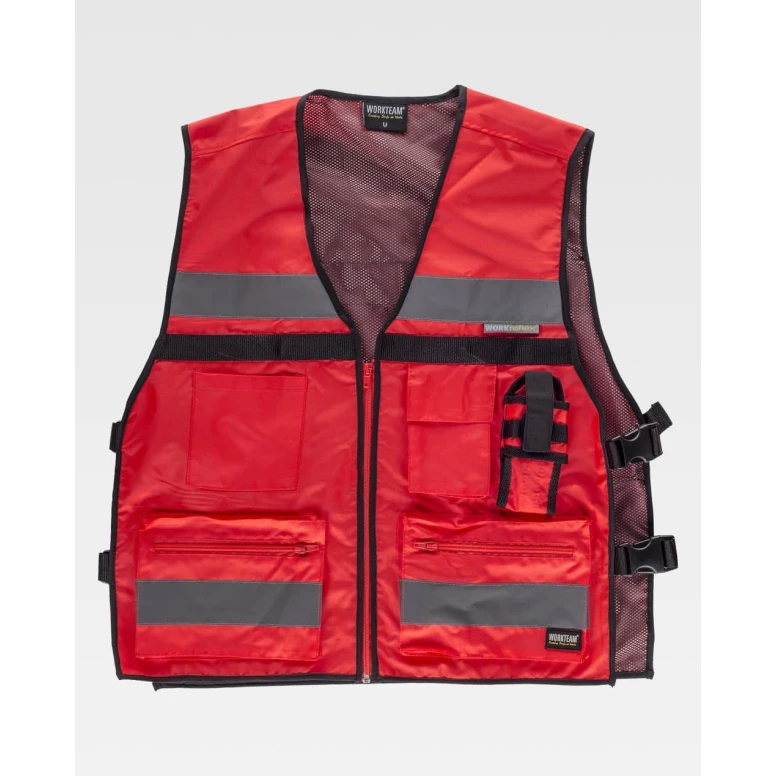 Gilet da Lavoro Alta Visibilità Regolazioni Laterali C3601 - Workteam