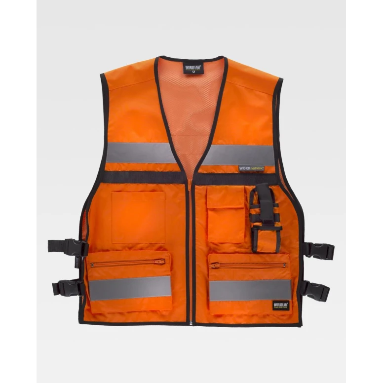 Gilet da Lavoro Alta Visibilità Regolazioni Laterali C3601 - Workteam