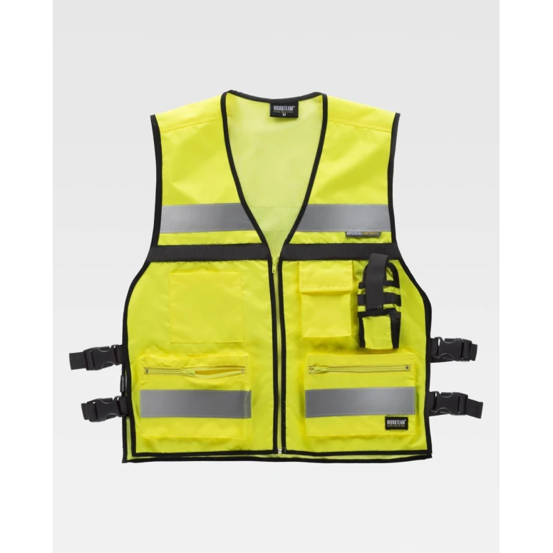 Gilet da Lavoro Alta Visibilità Regolazioni Laterali C3601 - Workteam
