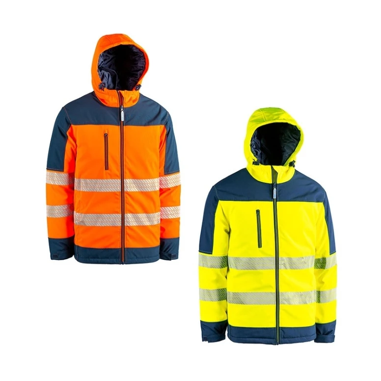Zweifarbige Warnschutz-Softshell-Arbeitsjacke Sottozero Elmas AVW800
