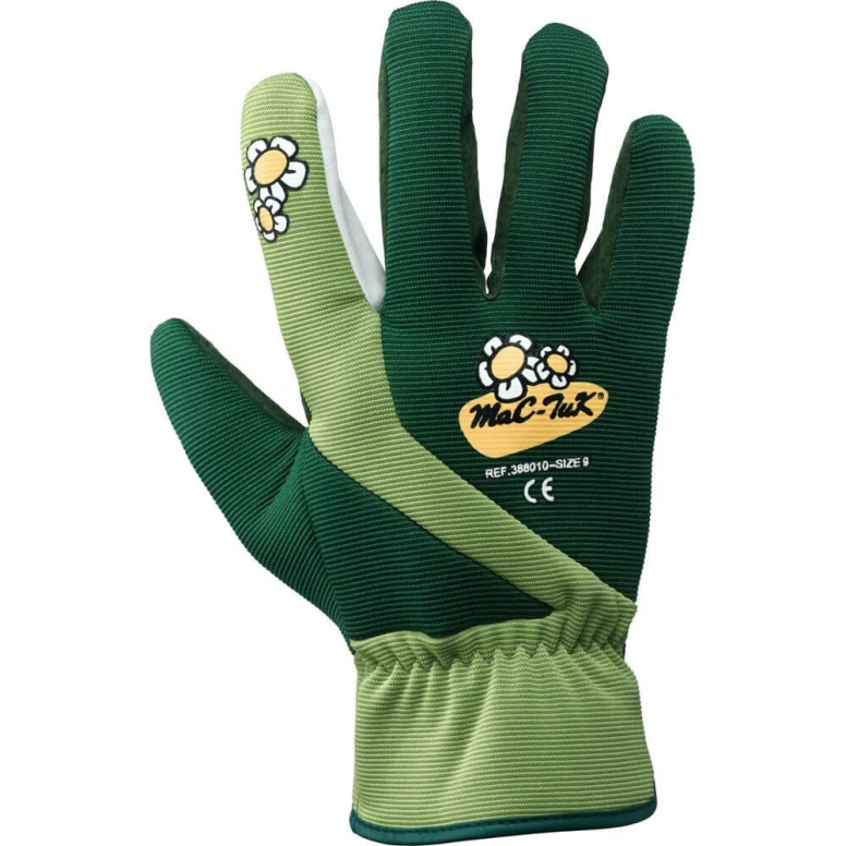 Box mit 48 Paare - Technische Handschuhe aus Schweinespaltleder und Funktionsgewebe für Gartenarbeit und Heimwerken - 388010