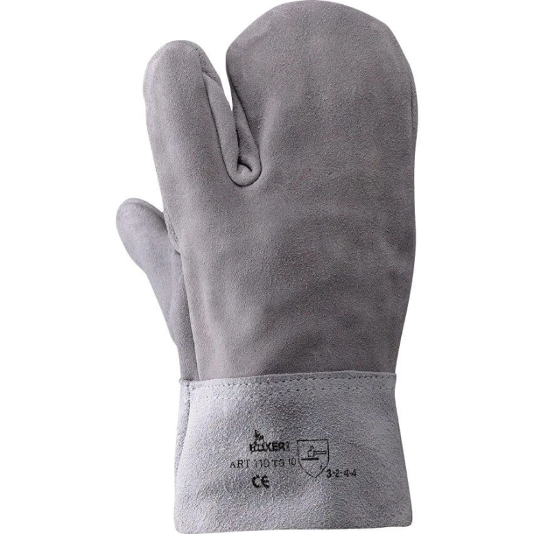 Arbeitshandschuh mit Fäustlingform aus Kernspaltleder vom Rind 3 FINGER - 110