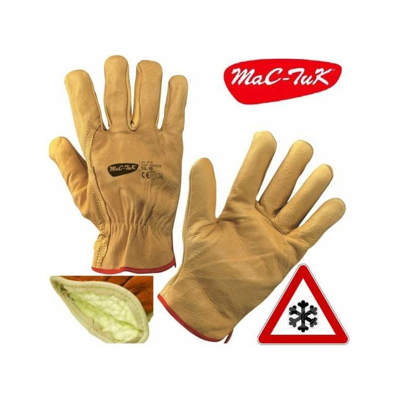 Arbeitshandschuhe aus Rindnarbenleder wintergefüttert - 218
