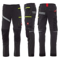Alles muss raus  - Arbeitshose Payper Stretch Multitaschen Top Quality Unisex 4 Way -  Next 4w Größe 54 Schwarz/Schwarz