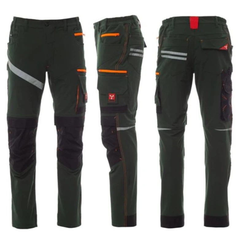 Alles muss raus  - Arbeitshose Payper Stretch Multitaschen Top Quality Unisex 4 Way -  Next 4w Größe 54 Schwarz/Schwarz