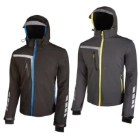 Alles muss raus -  Arbeitsjacke Softshell Stretch elastisch U- Power Quick PE114BC Farbe Carbonschwarz Größe 4xl