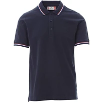 Alles muss raus - Unisex-Polo France mit Kurzarm und kontrastierenden Trikolor-Streifen - Payper Größe 3XL Navyblau