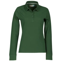 Alles muss raus -  Langarm- Poloshirt Florence für Damen mit Stretch- Nähten aus 100 % Baumwolle -  Payper AY 7516 Größe XL Weiß